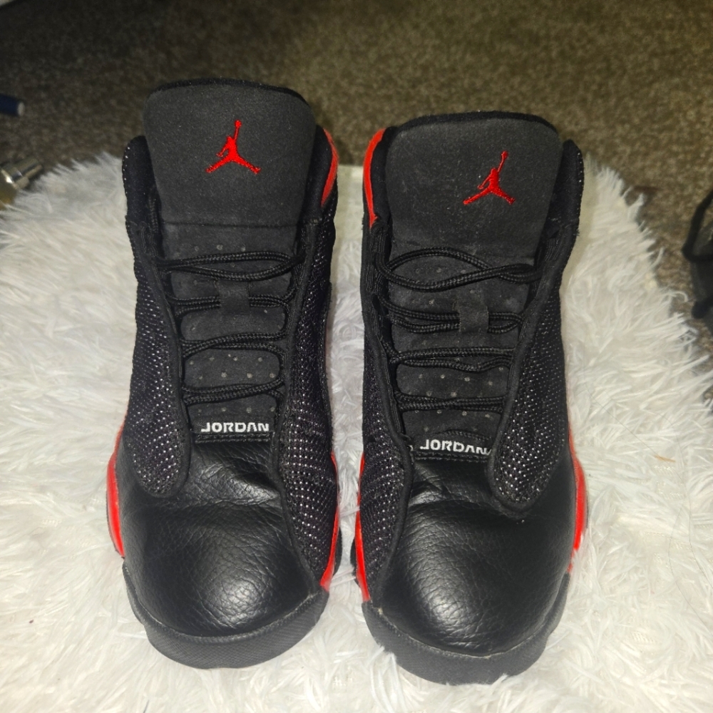 Jordan Black and Red High-Top Sneakers